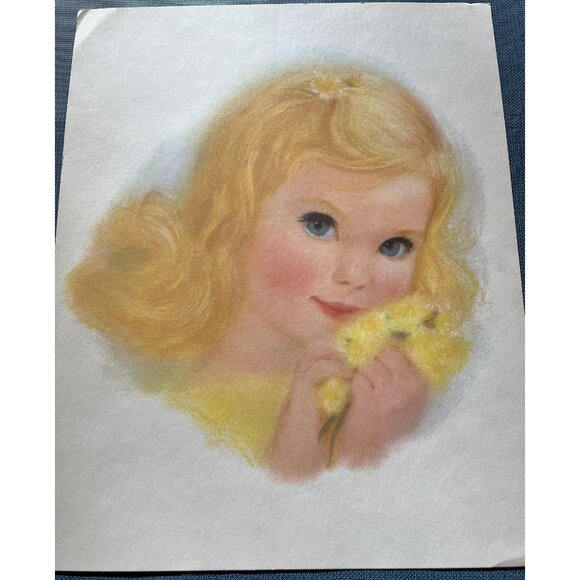 Vintage Set of 5 American Baby Girl Art Prints Northern Paper Mills 1960 - Picture 6 of 16
